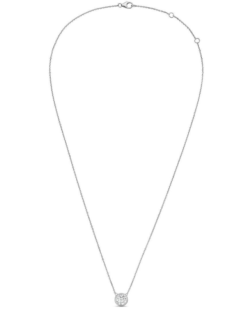 Diana M Metallic Diana M. 14K 2.00 Ct. Tw. Lab-Grown Diamond Pendant Necklace
