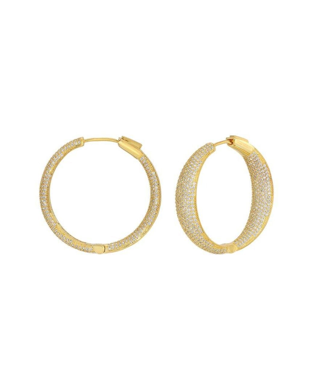 Eye Candy LA Metallic Cz Hoop Earring
