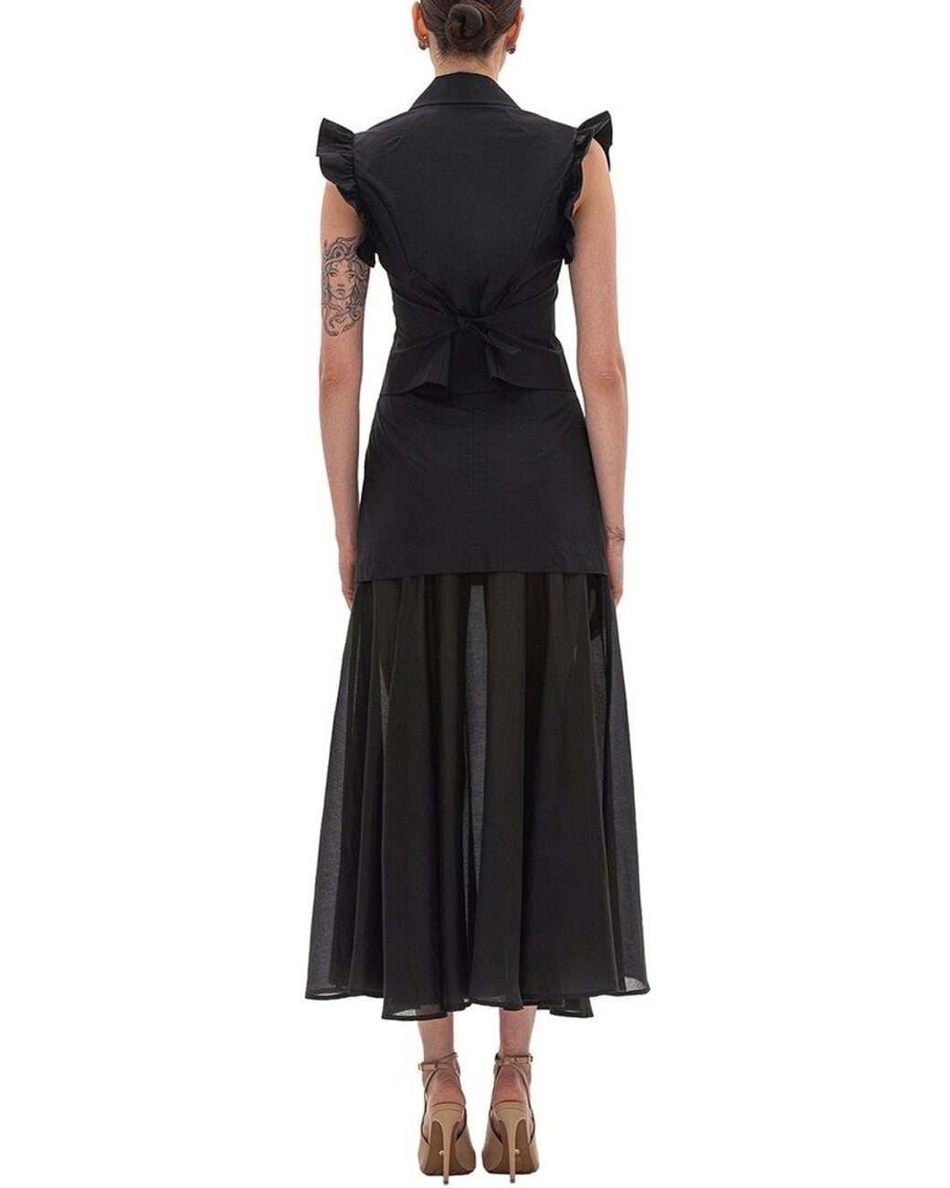BGL Black 2pc Vest & Skirt Set