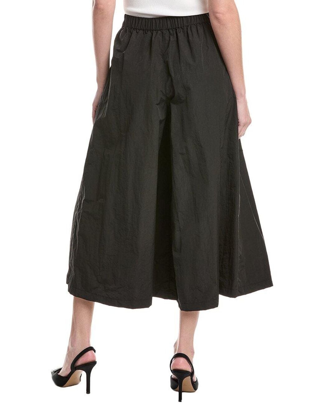 Gracia Black Wide Leg Culotte Pant