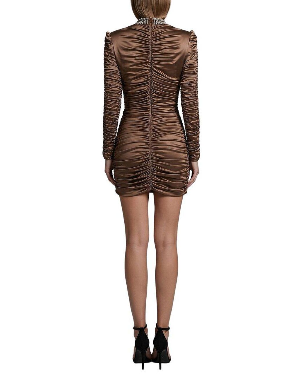 Monique Lagarde Brown Solid Mini Dress