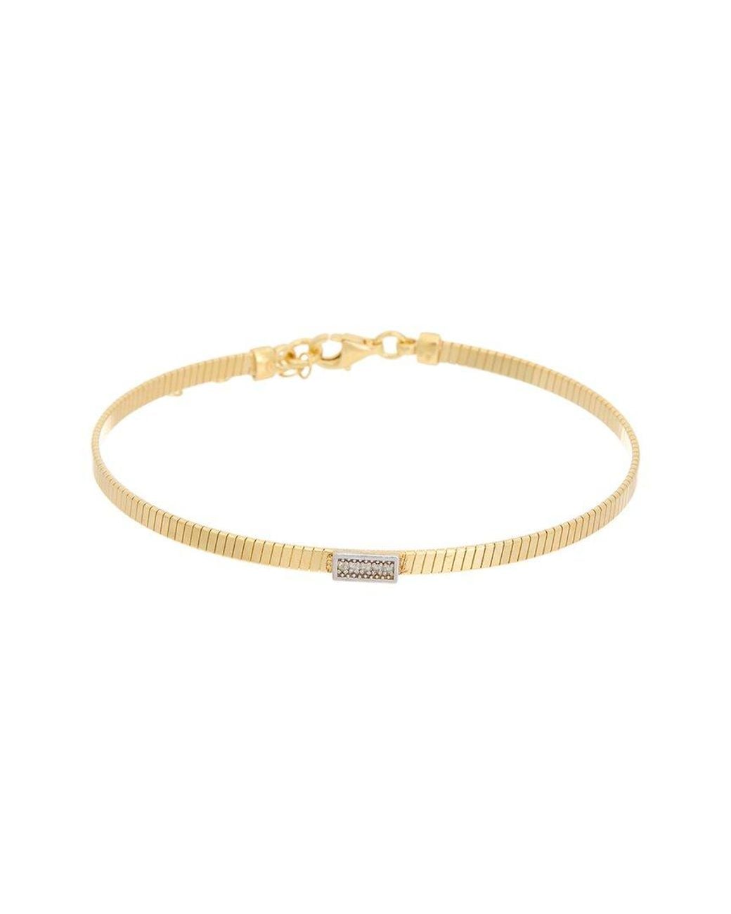 Meshmerise White 18K Over 0.03 Ct. Tw. Diamond Bangle