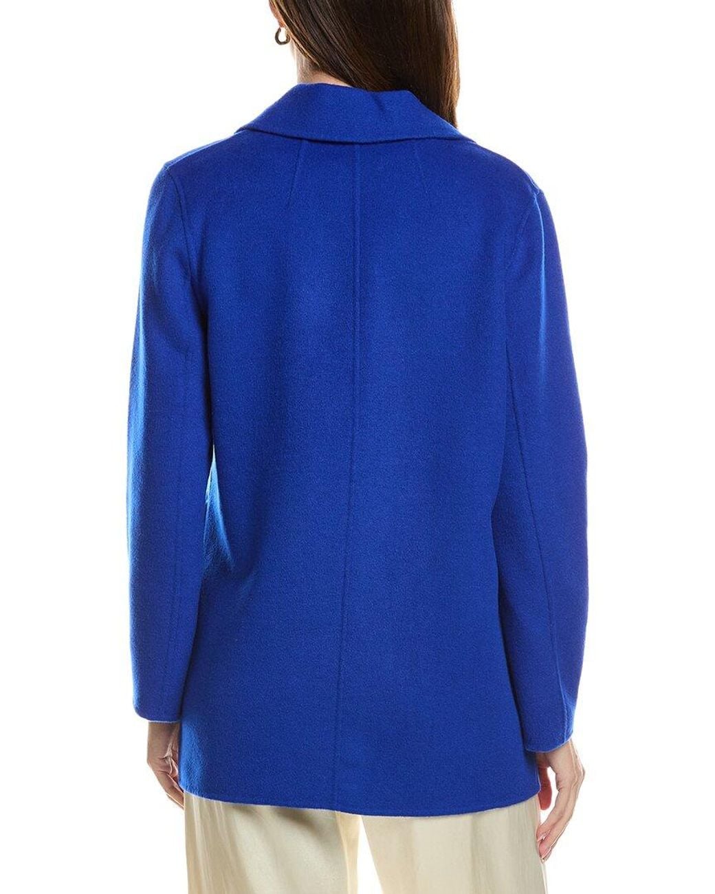 tyler boe Blue Shannon Wool-Blend Car Coat