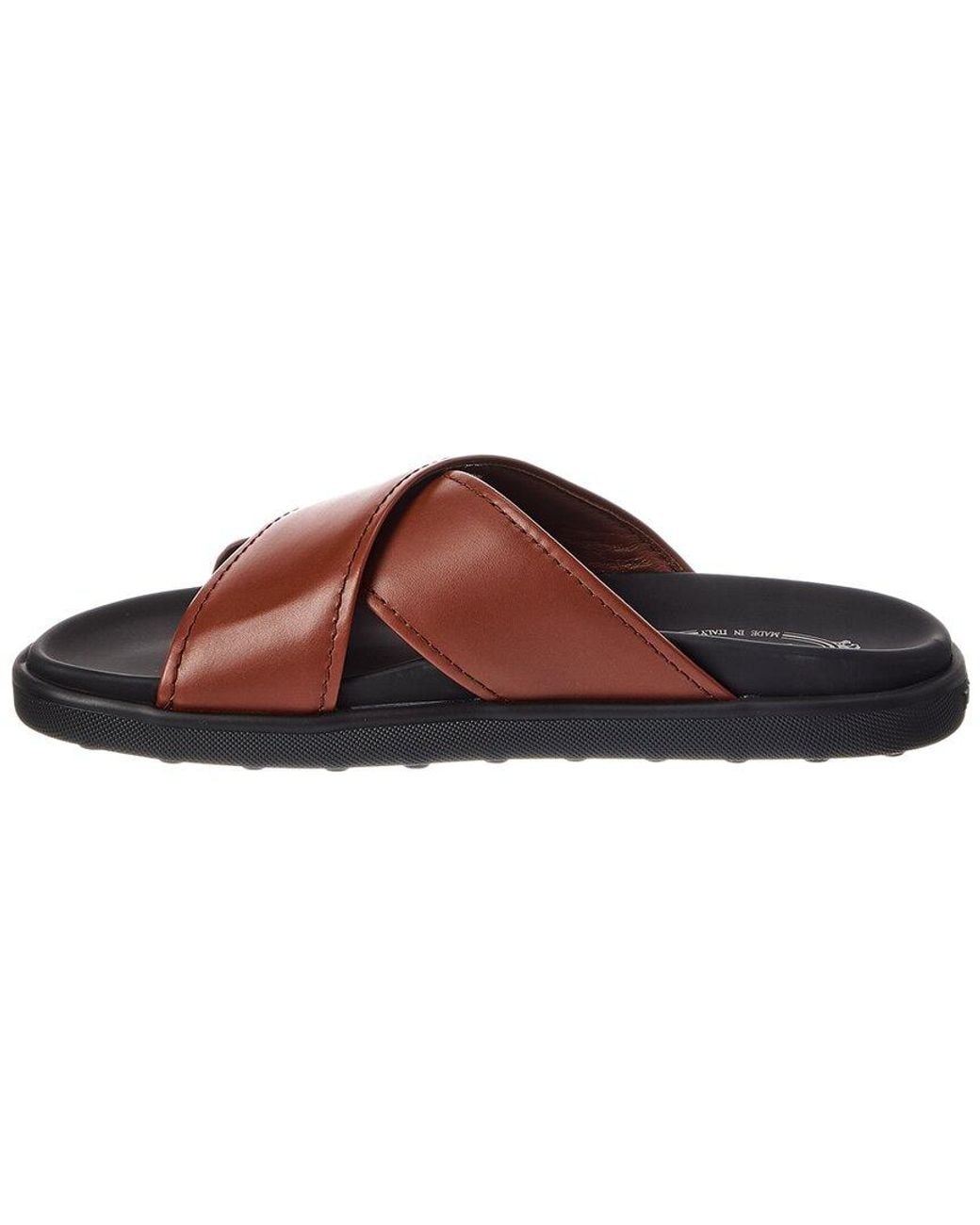 Tod's Brown Paio Leather Sandal for men