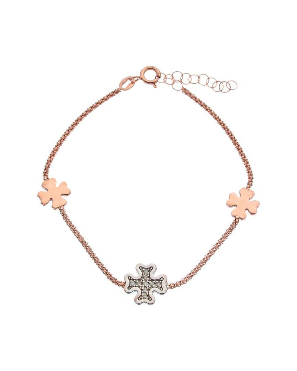 Meshmerise White 18K Over 0.12 Ct. Tw. Diamond Bracelet