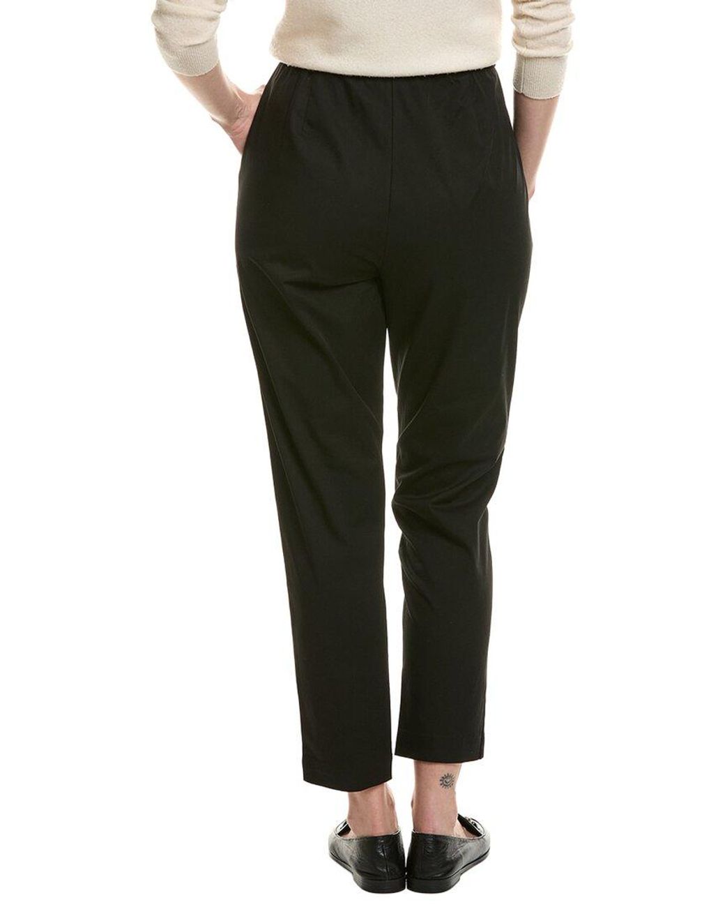 Eileen Fisher Black Hi Waist Slim Ankle Pant