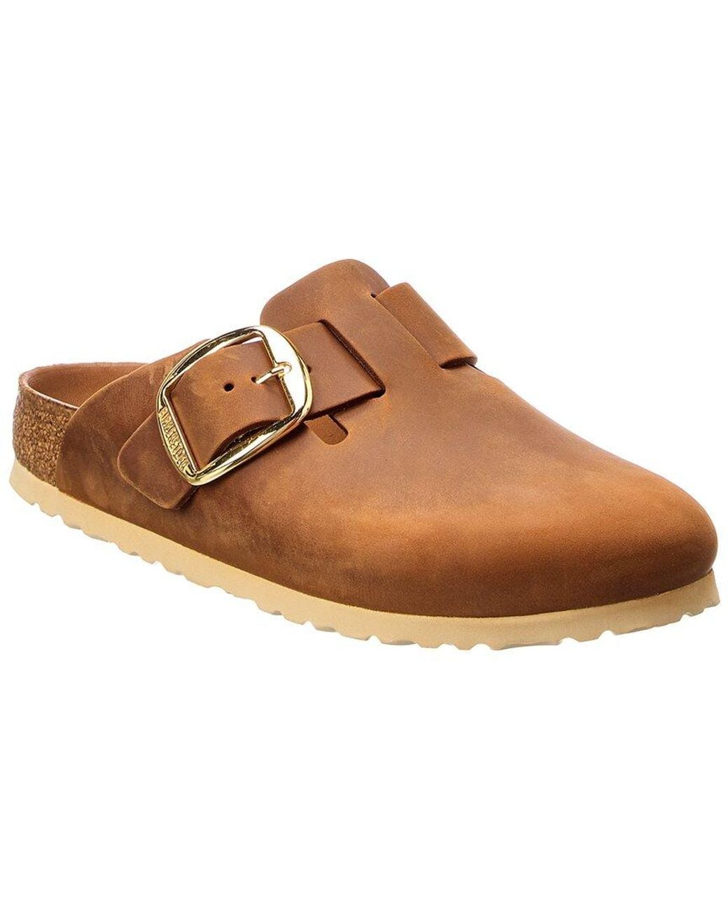 Birkenstock Brown Boston Big Buckle Narrow Leather Clog