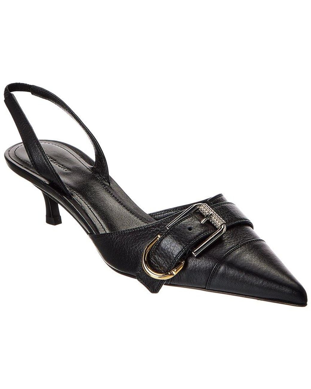 Givenchy Black Voyou Leather Slingback Pump
