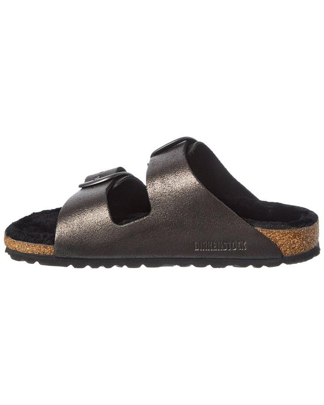 Birkenstock Black Arizona Big Buckle Suede Sandal