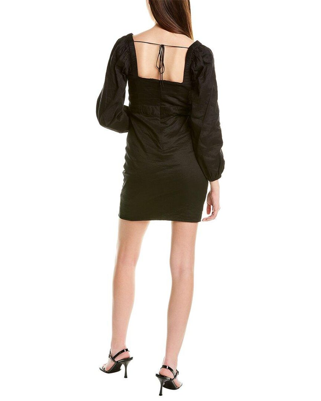 Nicole Miller Black Metal Sweetheart Mini Dress