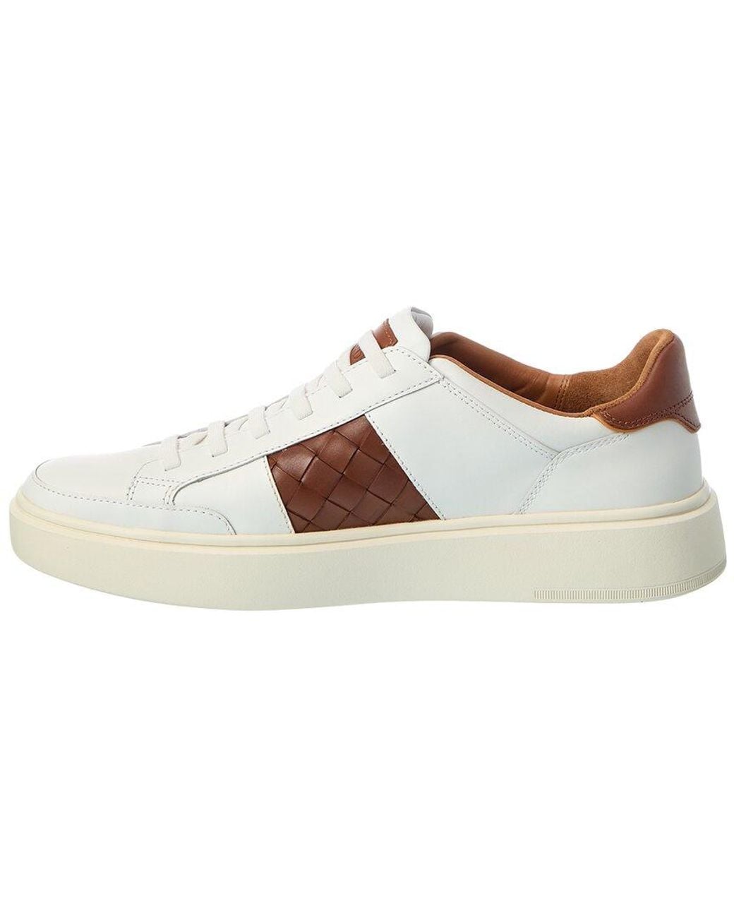 Allen Edmonds White Oliver Leather Sneaker for men