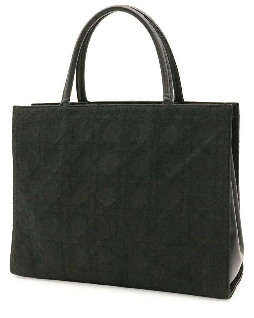 Dior Black Nylon Lady Cannage Handbag (Authentic Pre-Loved)