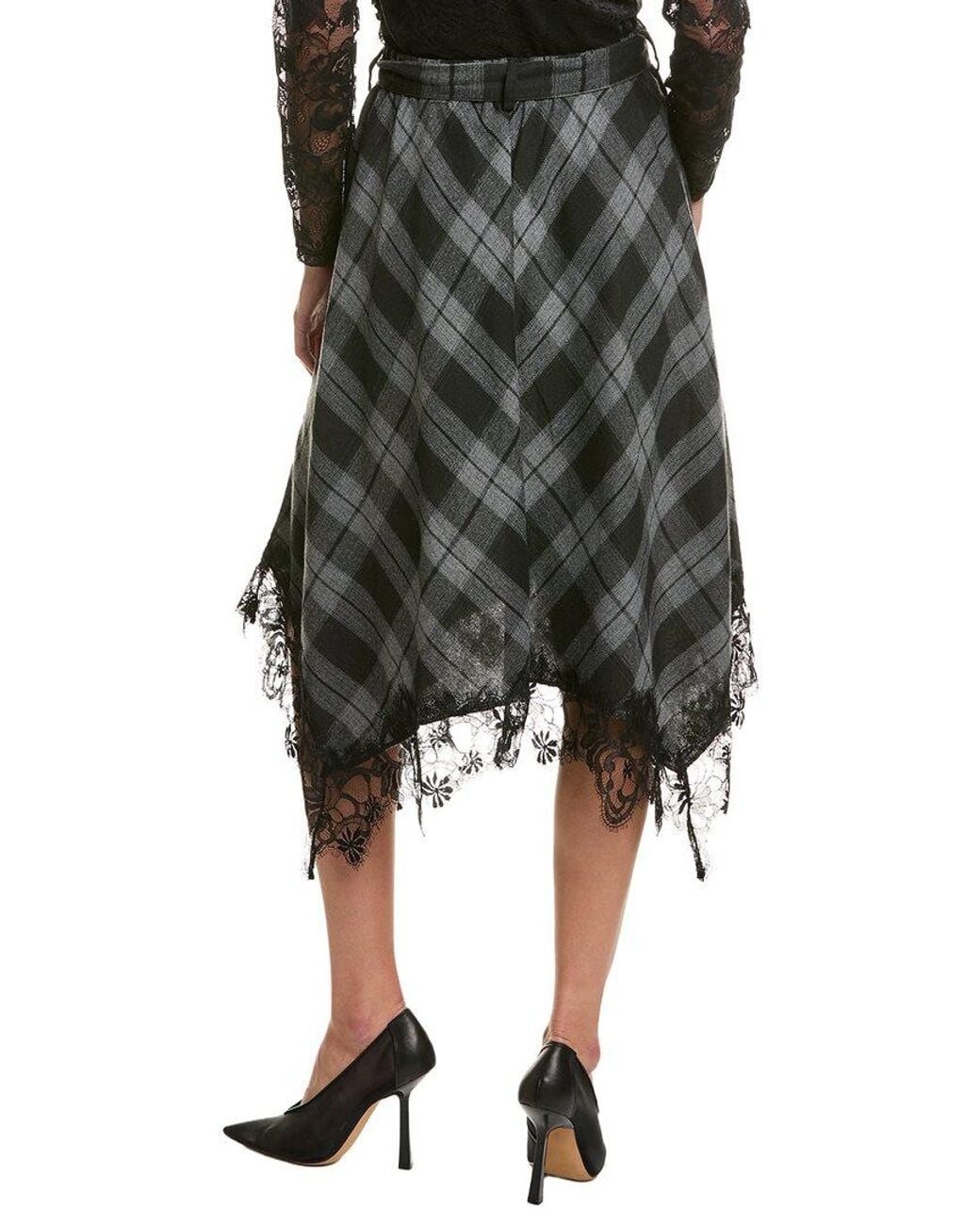 Ellen Tracy Black Trapeze Hem Skirt
