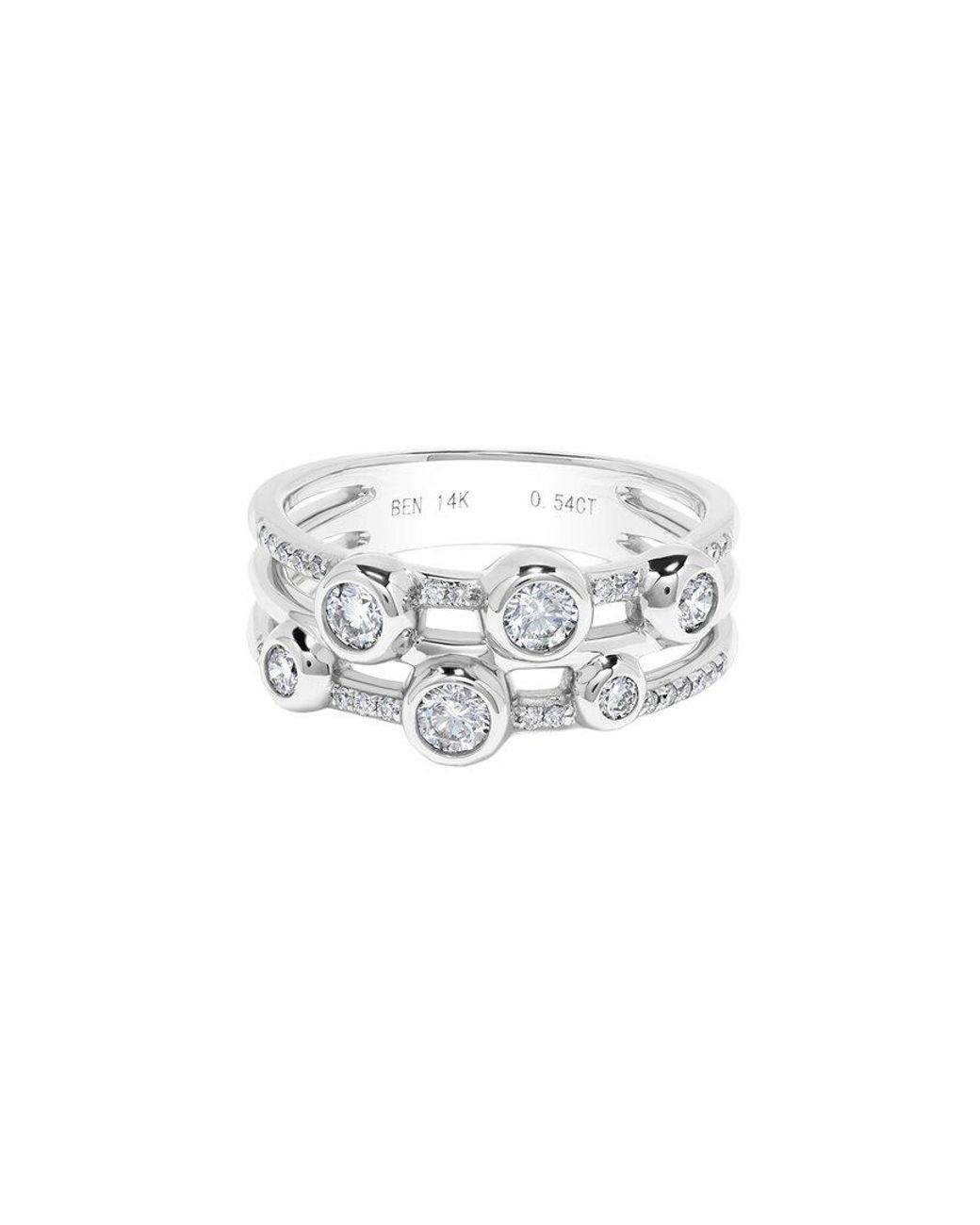 H.J. Namdar White 14K 0.54 Ct. Tw. Diamond Layer Ring