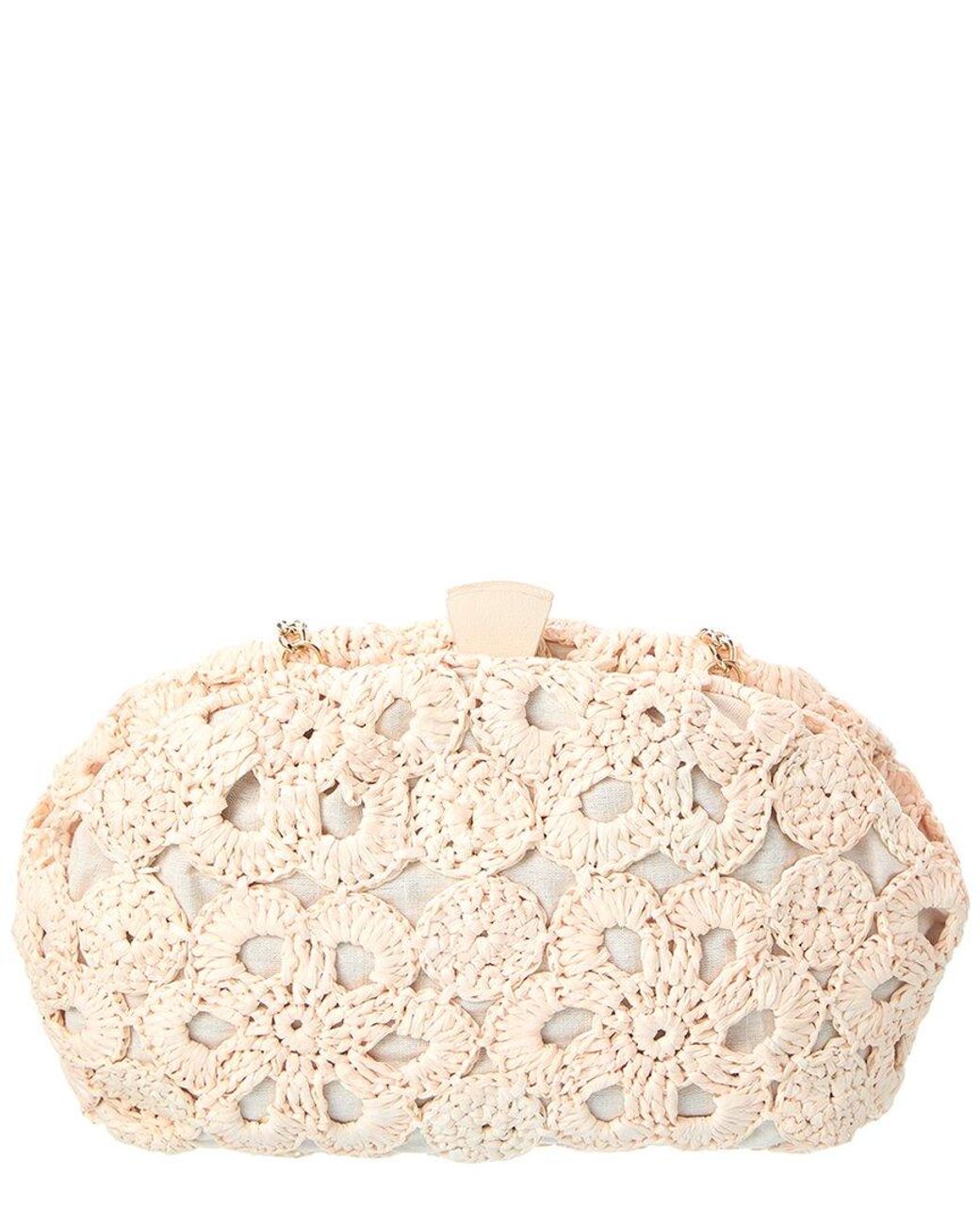 Rafe New York Natural Aya Raffia Clutch