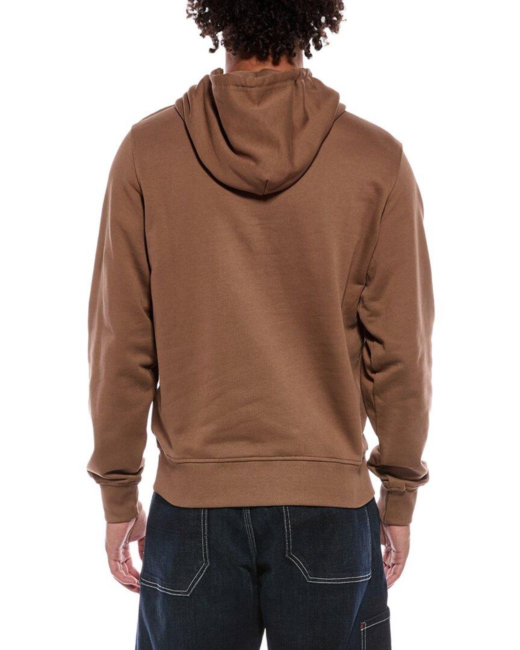 DIESEL Brown Solid Hoodie for men