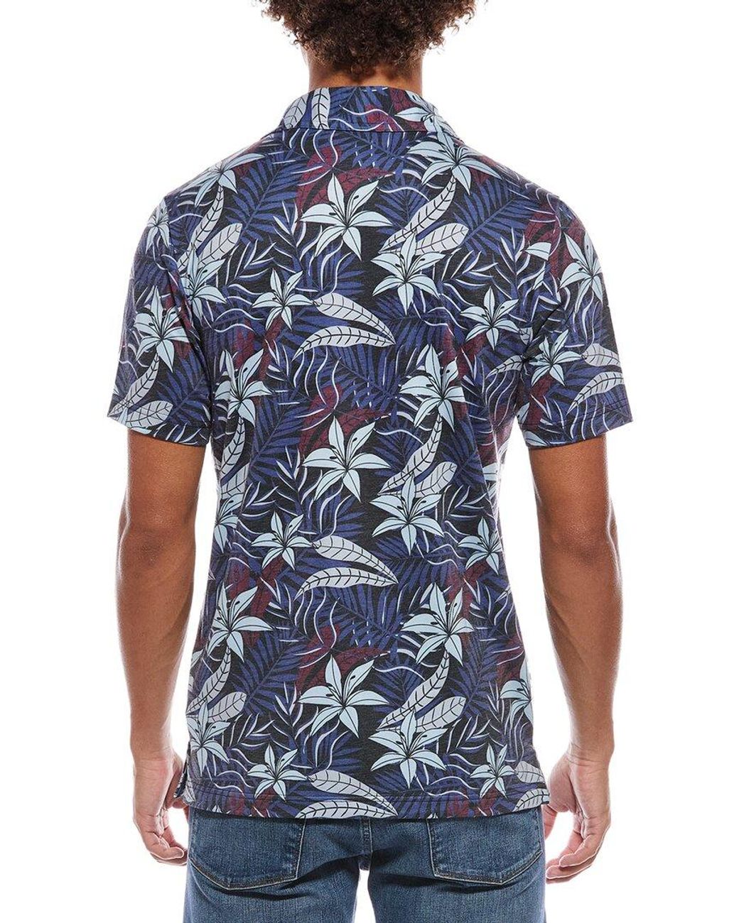 Travis Mathew Blue Featherweight Open Polo Shirt for men