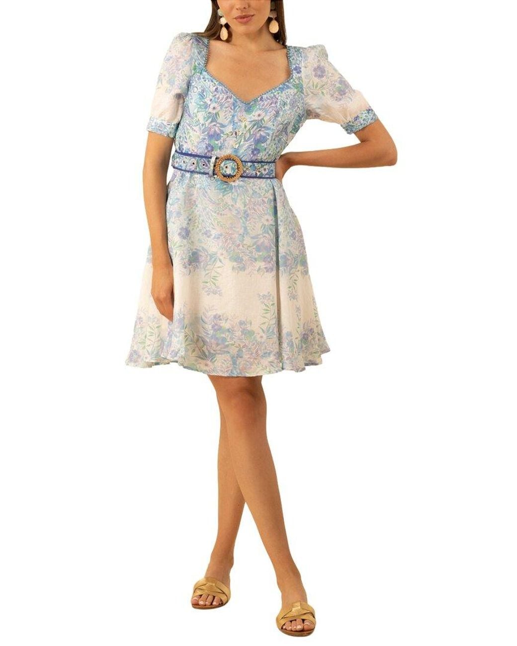 Hale Bob Multicolor Kara Linen Mini Dress