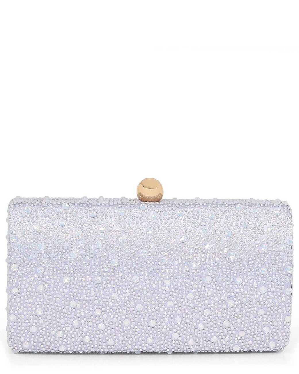 Badgley Mischka Gray Heather Satin Clutch