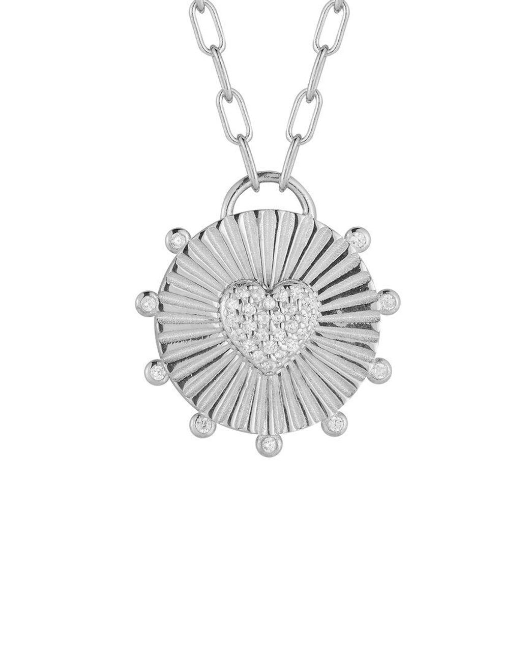 Sphera Milano Metallic Cz Heart Necklace