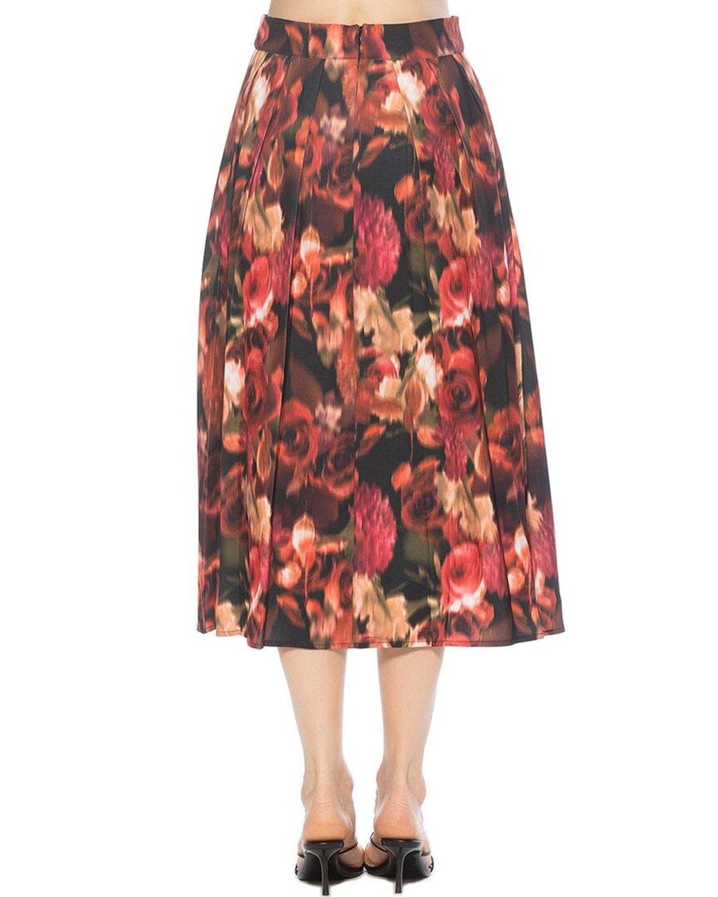 Alexia Admor Red Oren A-Line Skirt