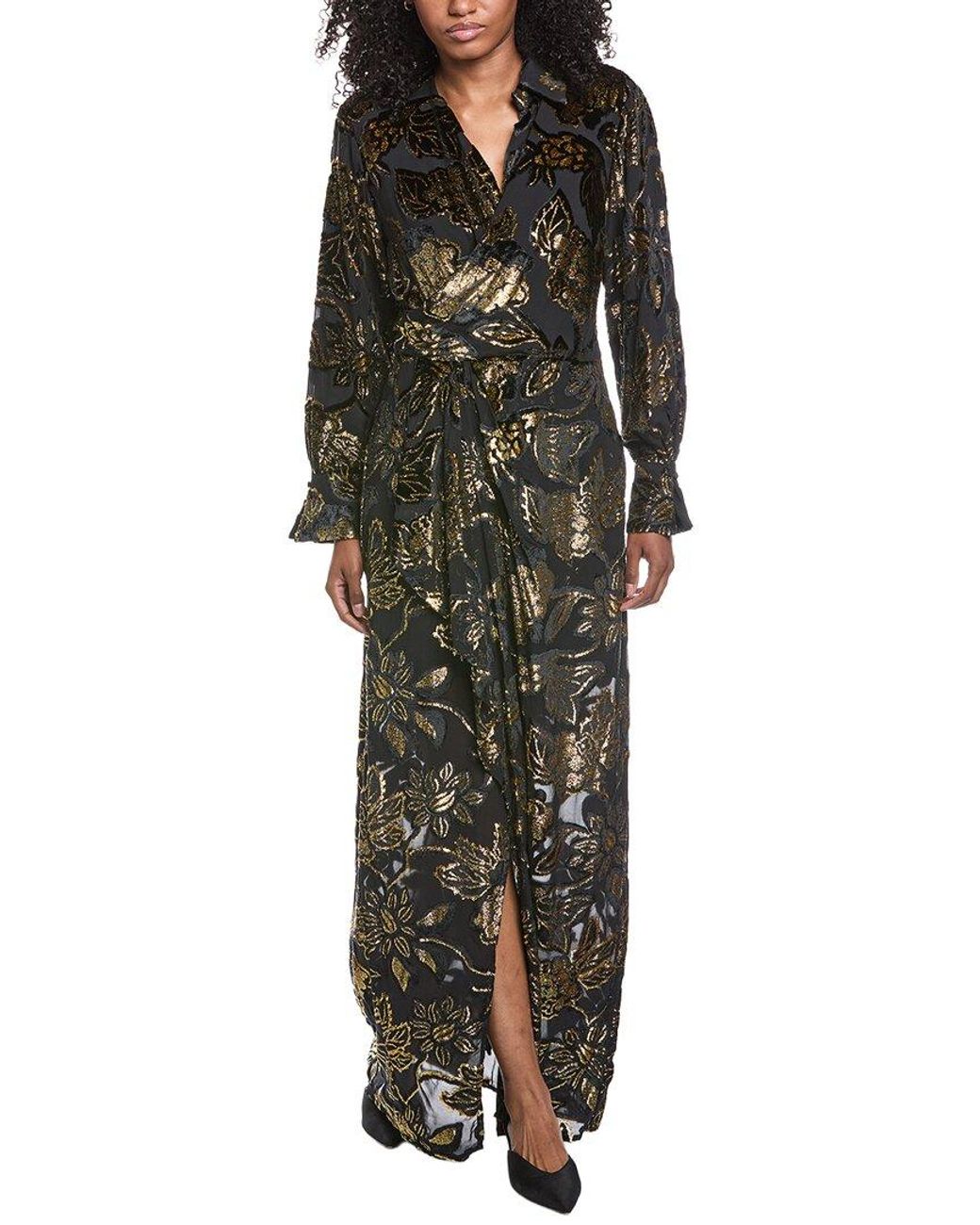 Jonathan Simkhai Black Marzia Draped Front Gown
