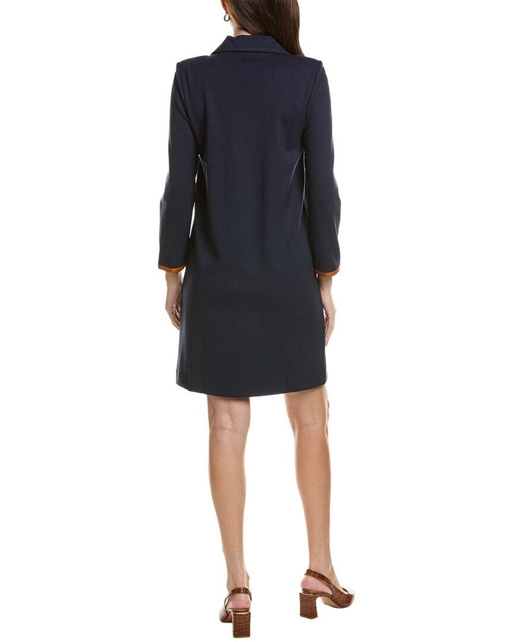 tyler boe Black Helena Ponte Trimmed Dress
