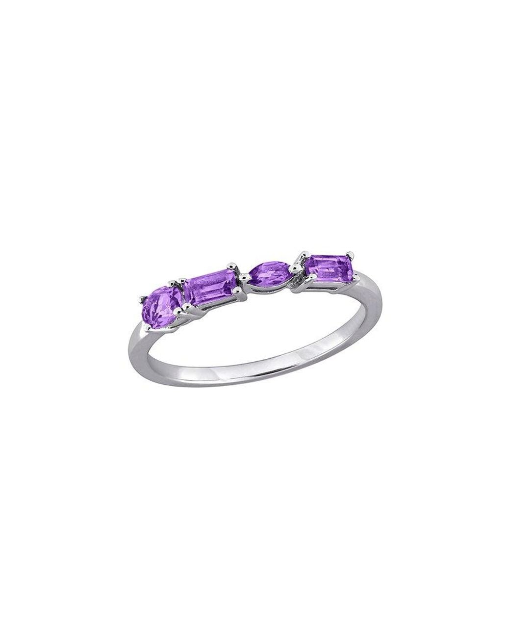 Rina Limor Multicolor 0.38 Ct. Tw. Amethyst Anniversary Band Ring