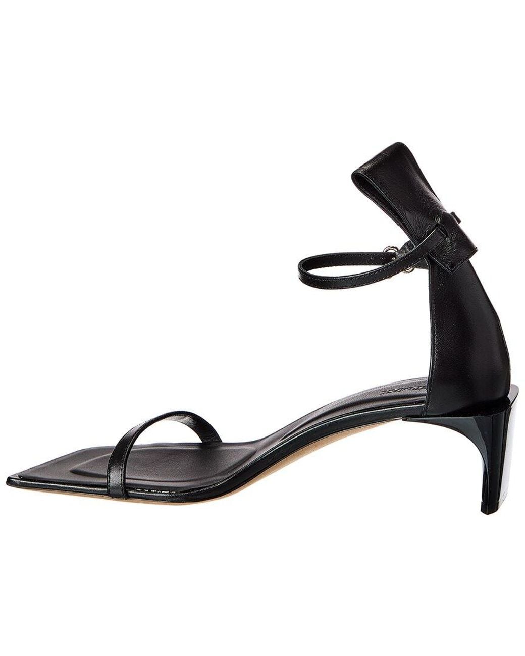 Sportmax Black Vadius Leather Sandal