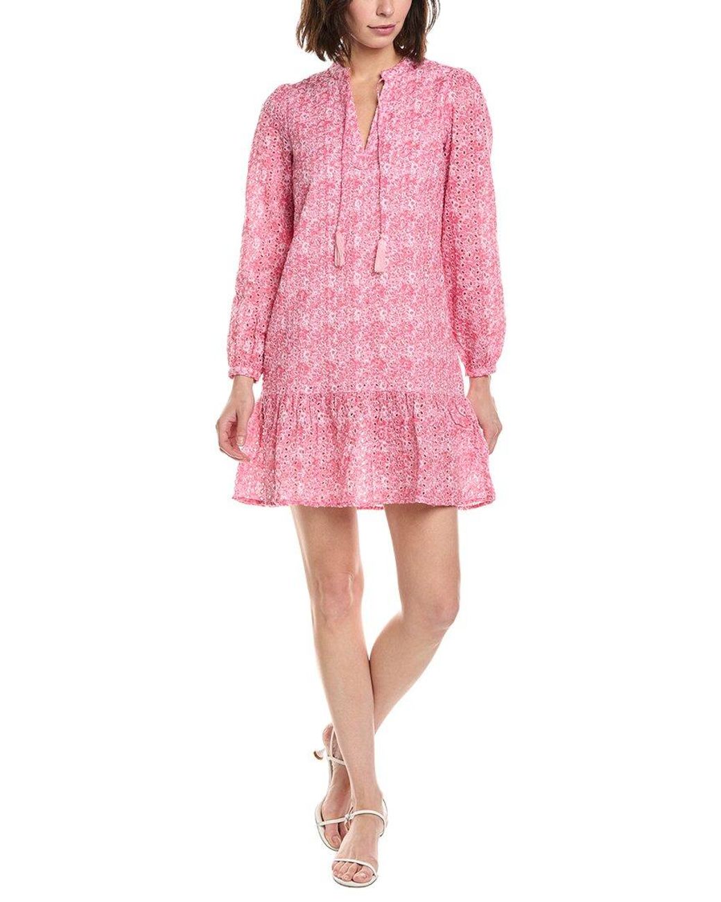 Sail To Sable Pink Ruffle Hem Dress