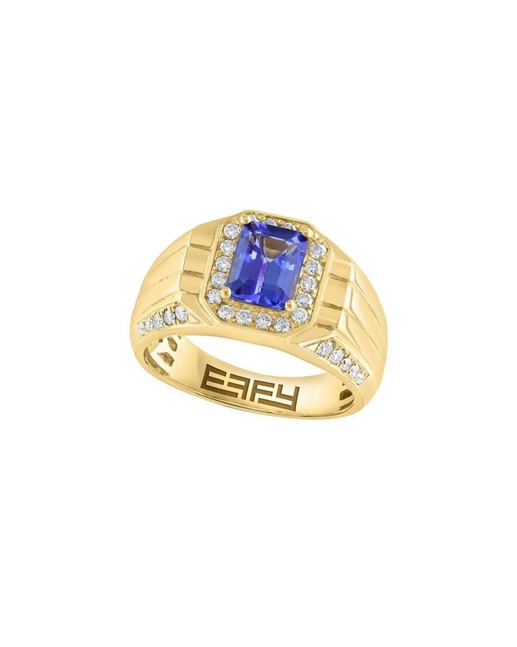 Effy Fine Jewelry White 14K 1.84 Ct. Tw. Diamond & Tanzanite Ring