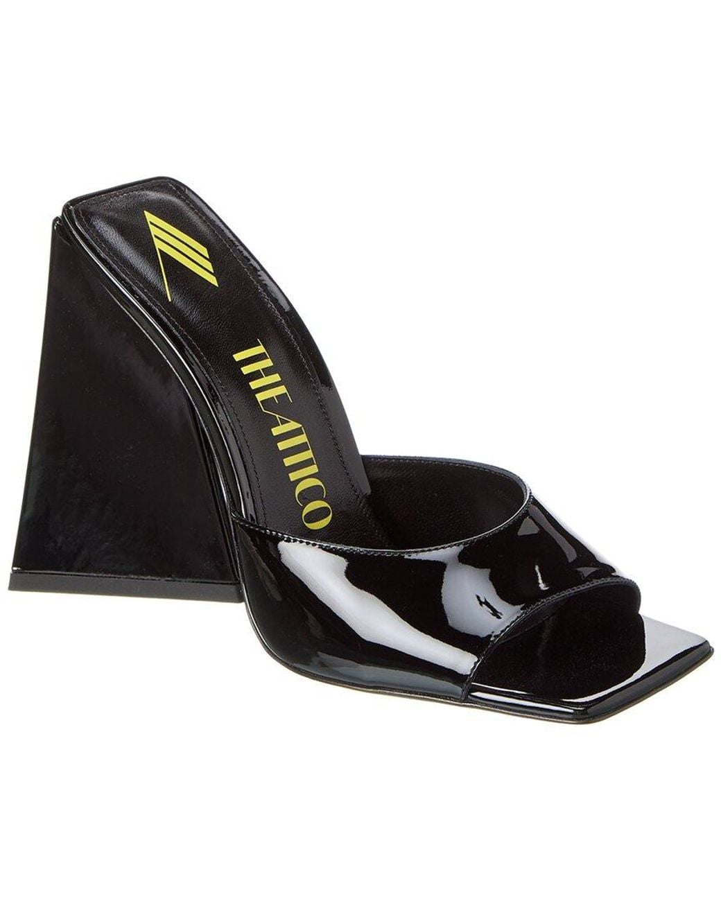 The Attico Black Devon Patent Sandal