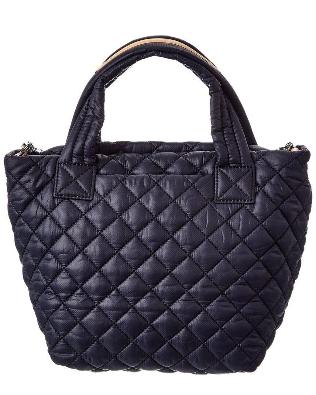 MZ Wallace Blue Mini Metro Nylon & Leather Tote Deluxe