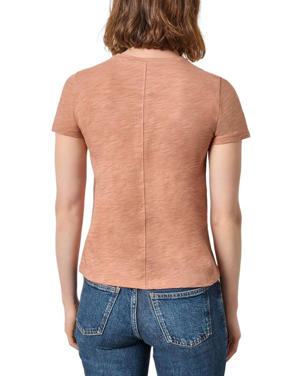 Lilla P Blue Short Sleeve Back Seam Crewneck