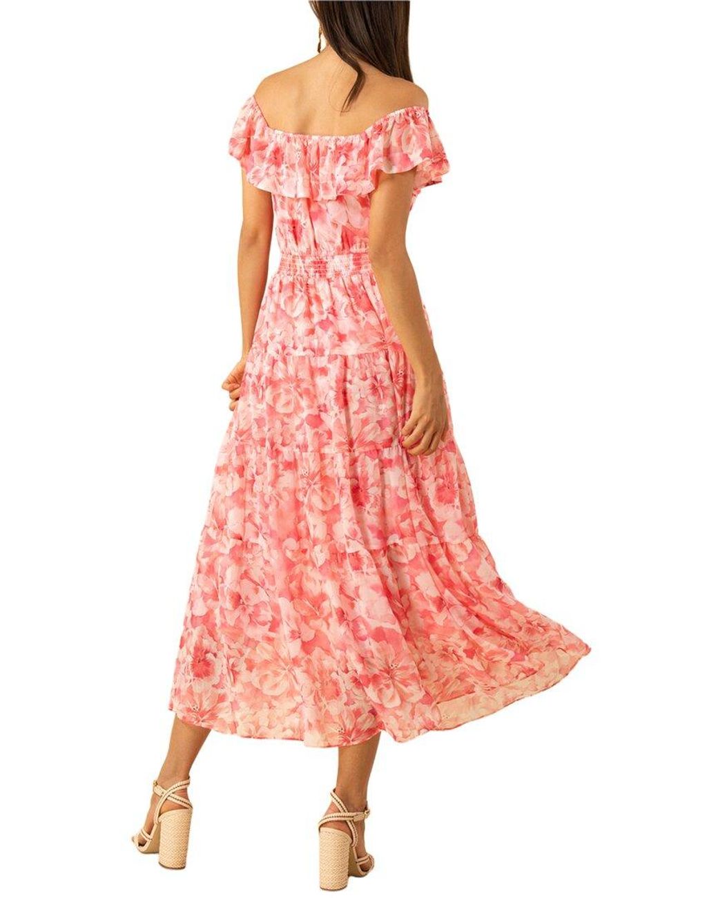 Hale Bob Pink Estelle Maxi Dress