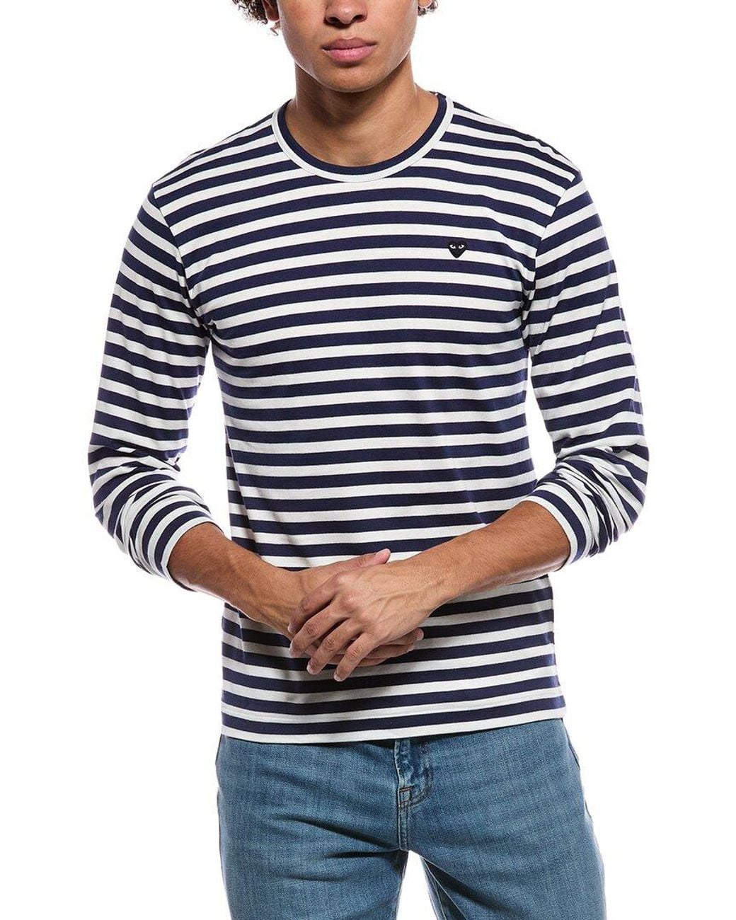COMME DES GARÇONS PLAY Blue Tiny Heart T-Shirt for men
