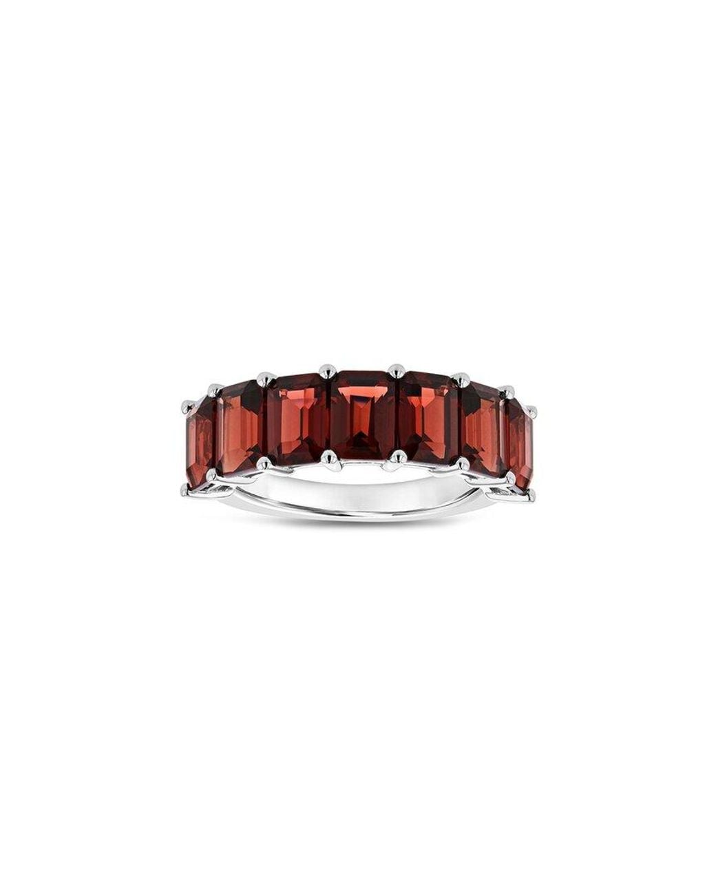 Diana M Red Fine Jewelry 14k Garnet Half-eternity Ring