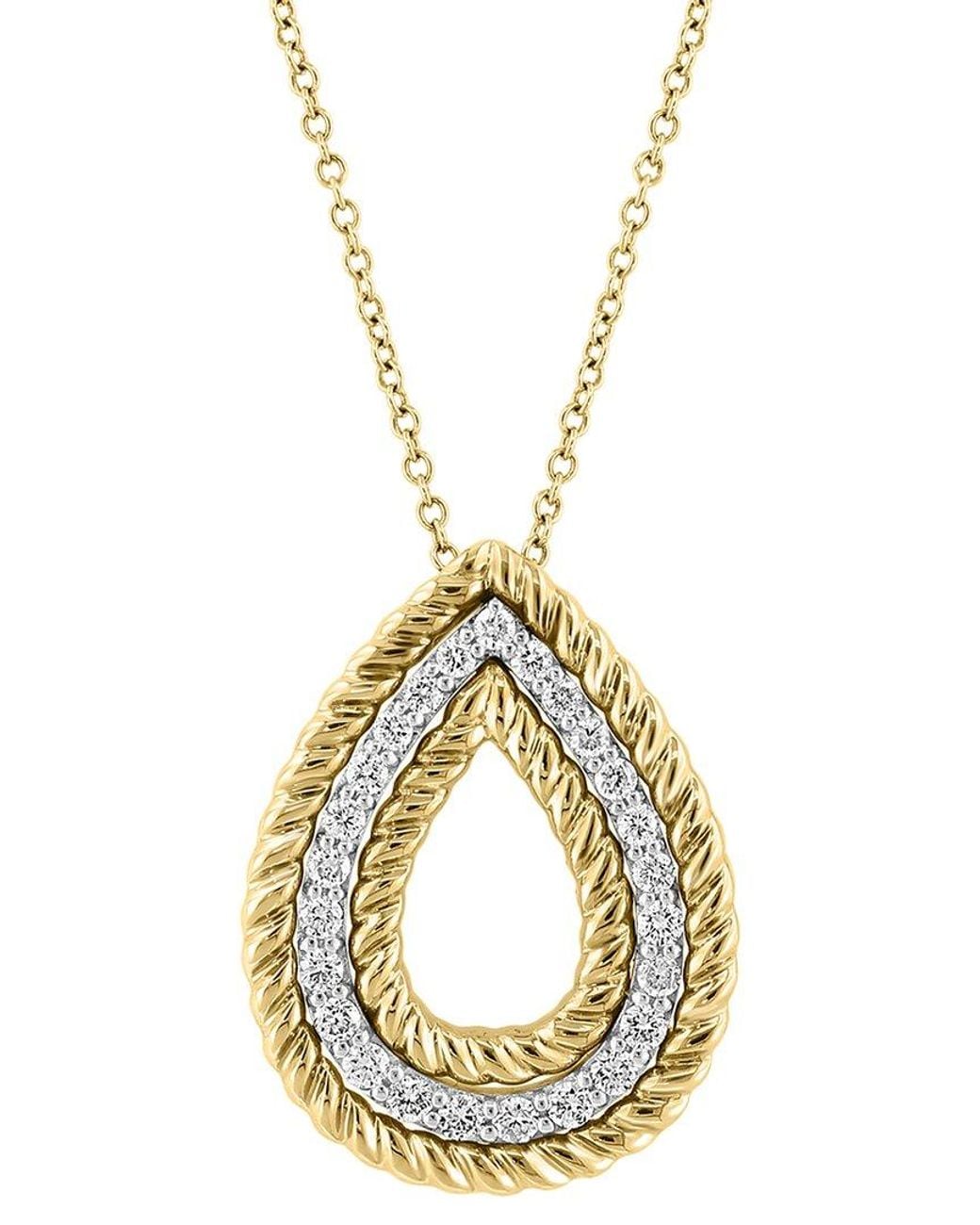 Effy Fine Jewelry Metallic 14K 0.43 Ct. Tw. Diamond Necklace
