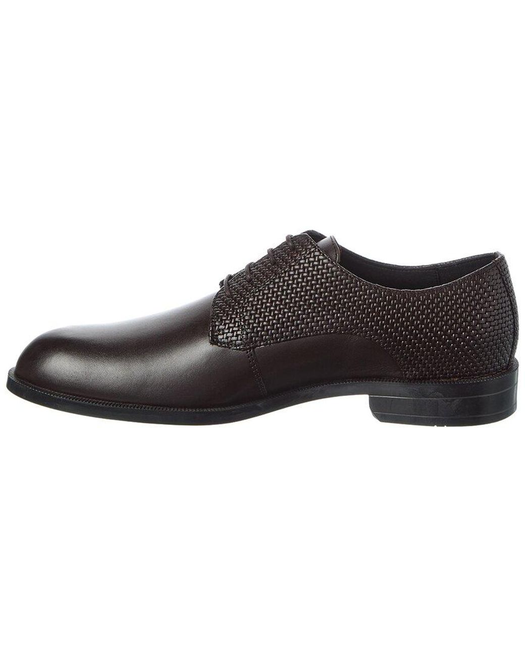 Boss Brown Tayil Leather Derby for men