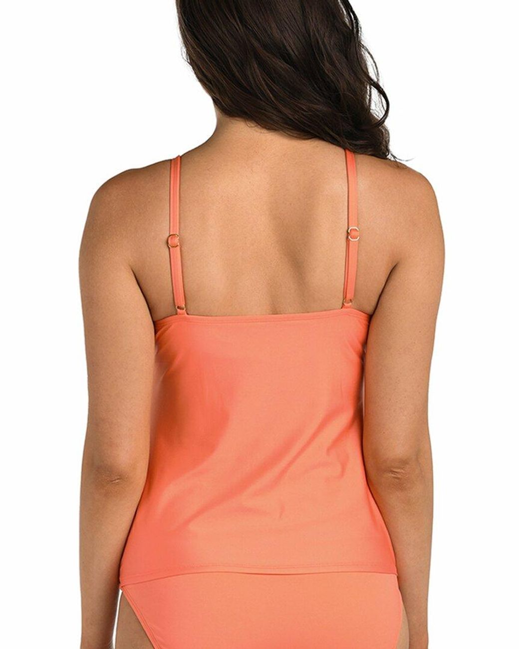 24th & Ocean Pink Solid Tankini Top