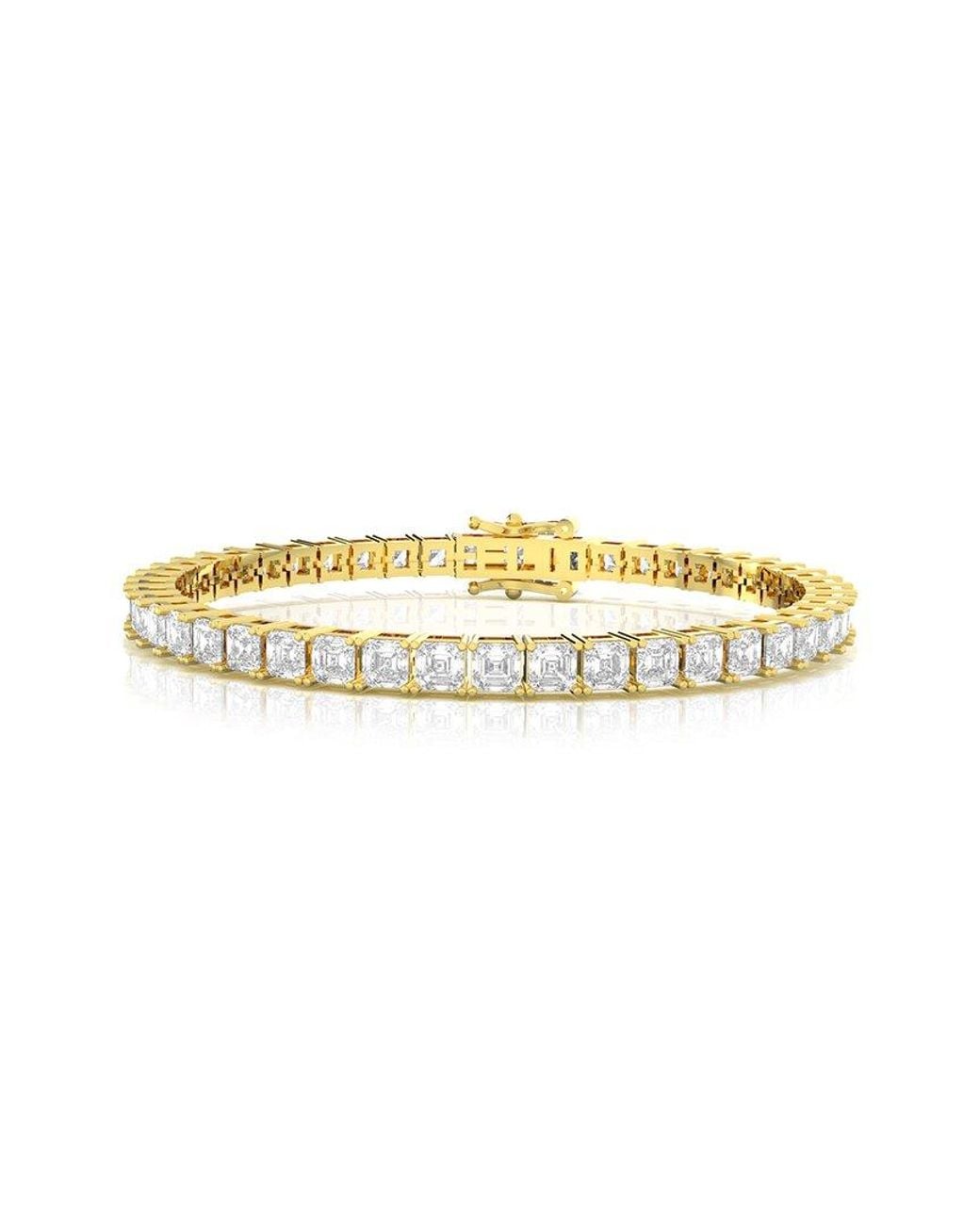 Amairah Metallic 14K 10.00 Ct. Tw. Lab-Grown Diamond Tennis Bracelet