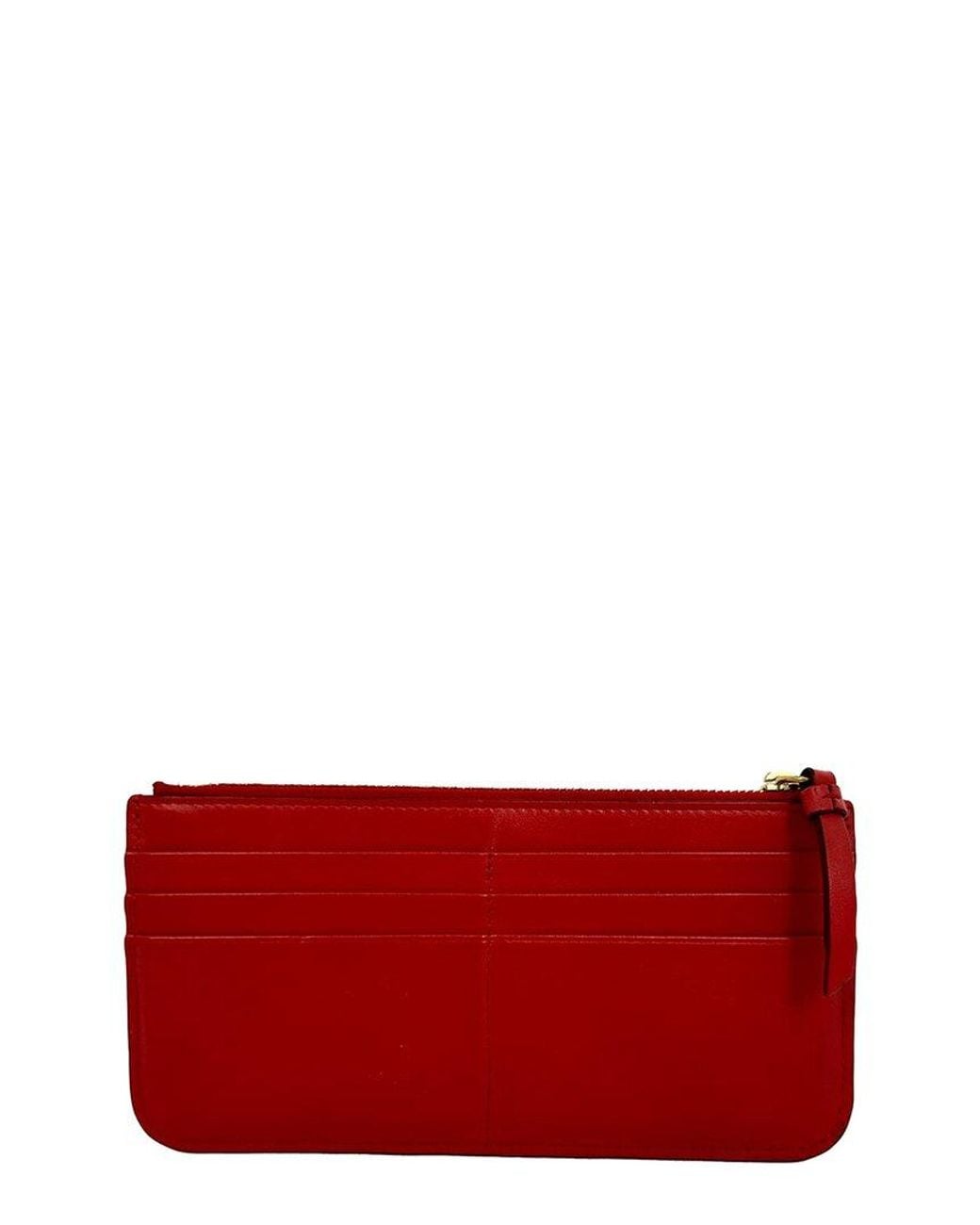 Chloé Red Leather Tess Zipped Long Wallet (Authentic Pre-Loved)