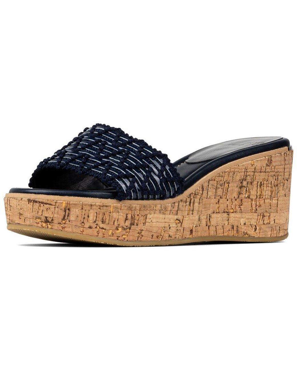 Donald J Pliner Blue Allea Leather Sandal