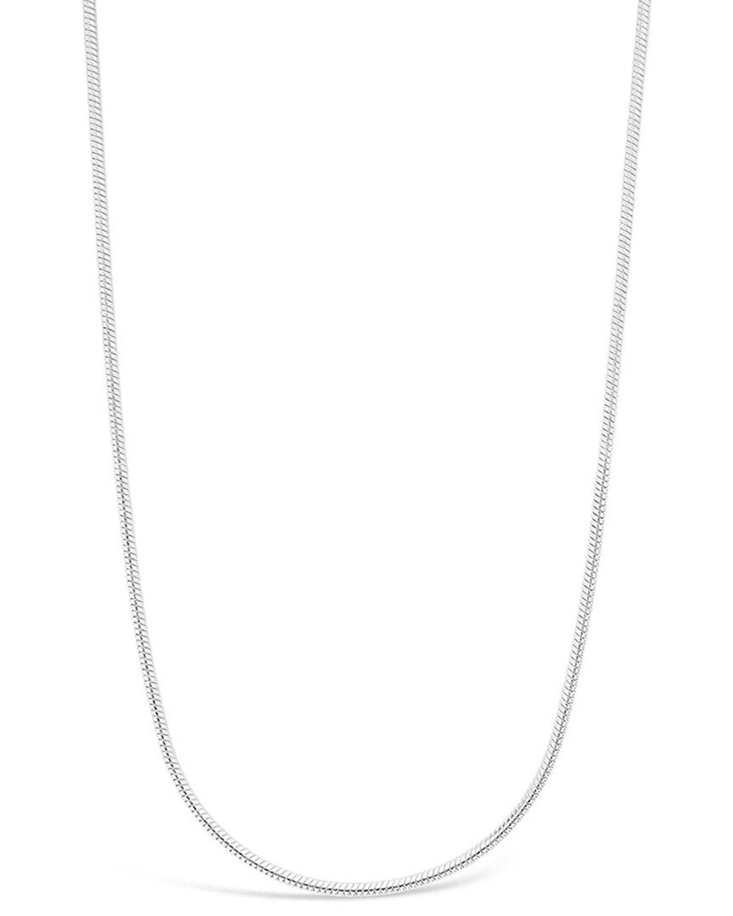 Sterling Forever White Adjustable Snake Chain Necklace