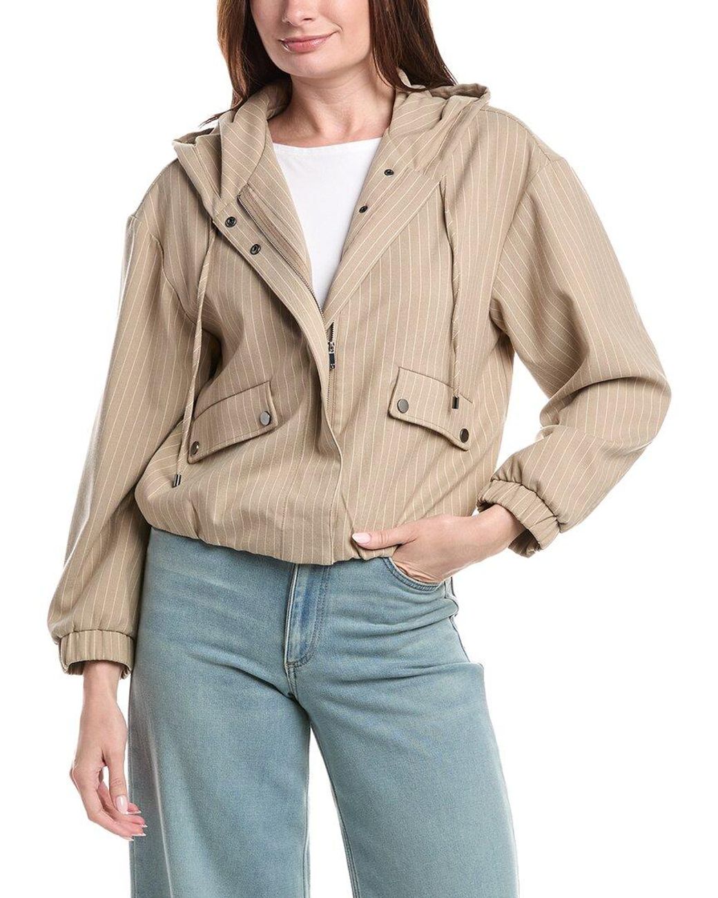 Vince Camuto Blue Hooded Jacket
