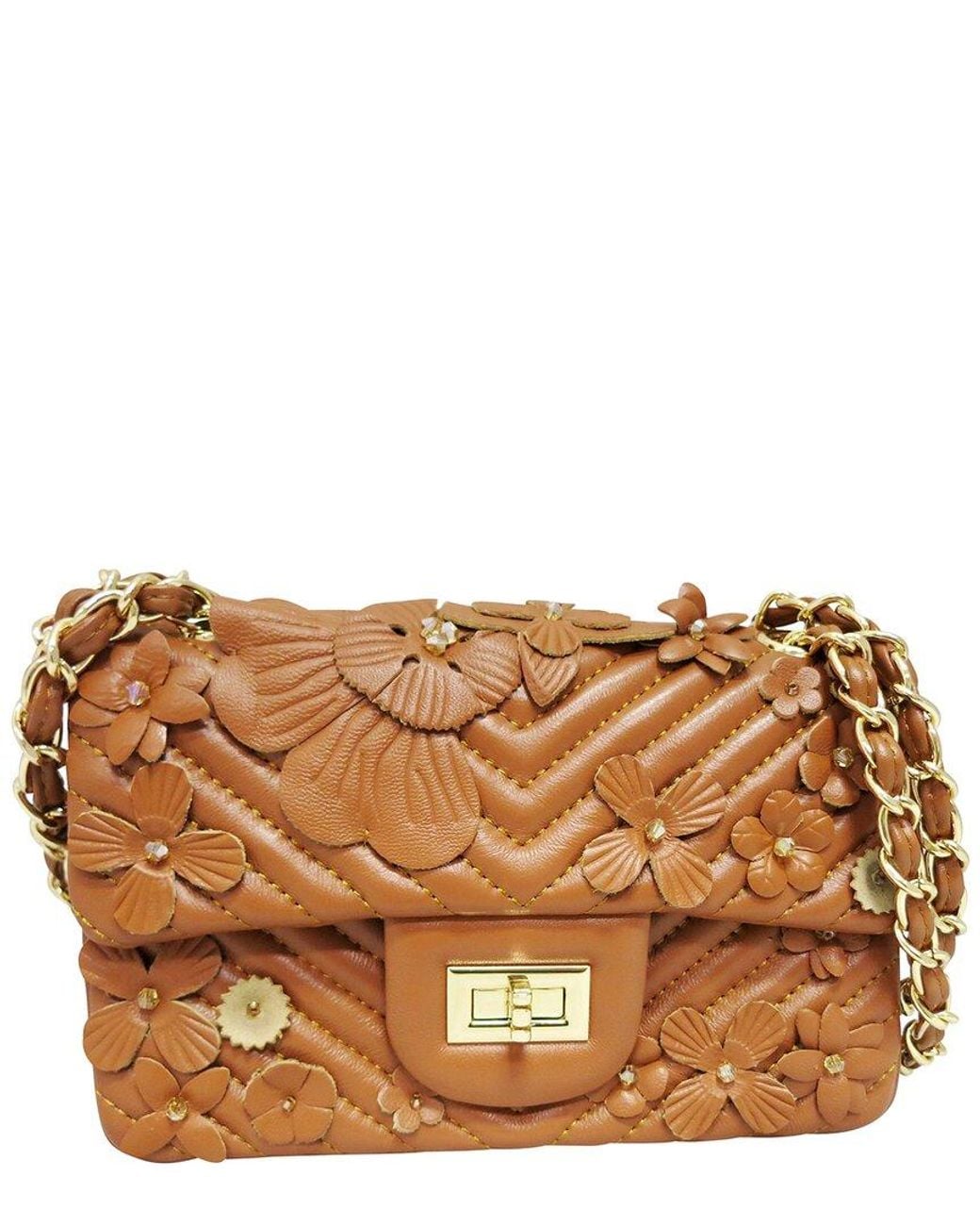 Tiffany & Fred Paris Brown Leather Crossbody