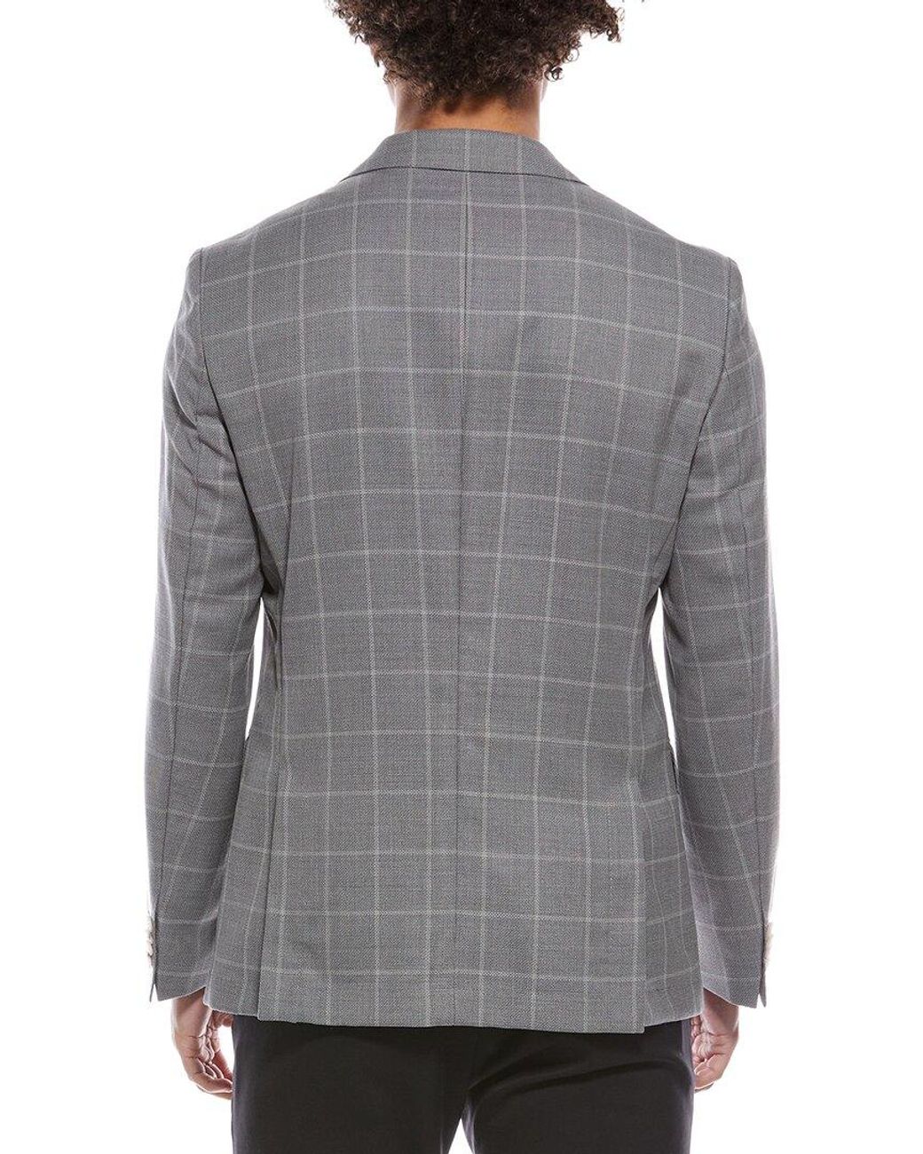 Boss Gray Hutson Wool Blazer for men