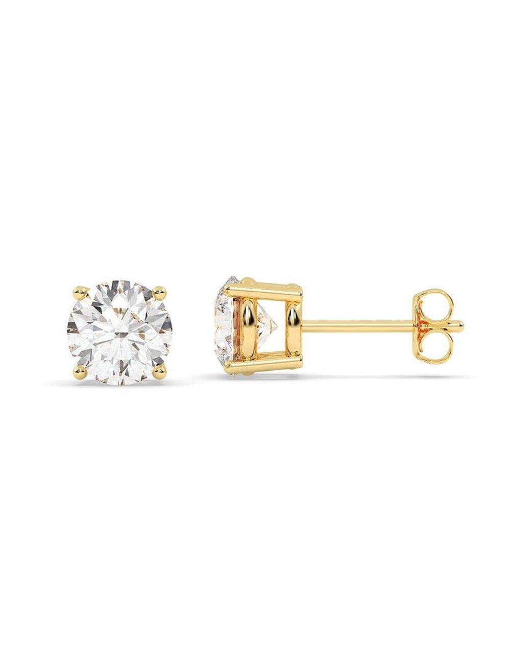 Lab Grown Diamonds Metallic 14K 2.00 Ct. Tw. Lab-Grown Diamond Earrings