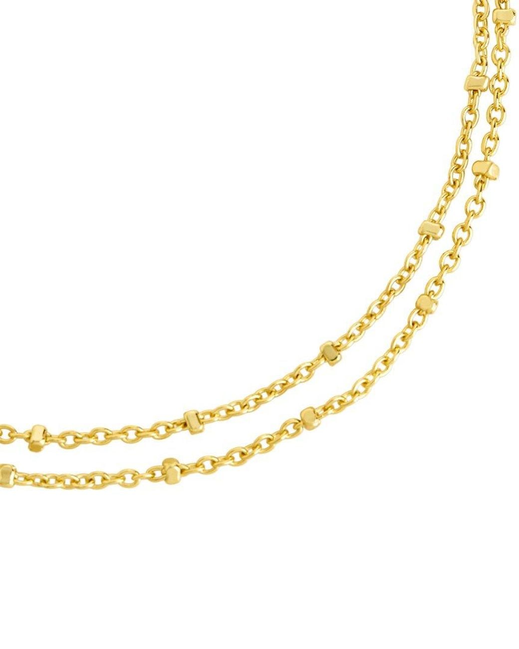Sterling Forever Metallic 14K Plated Alison Anklet