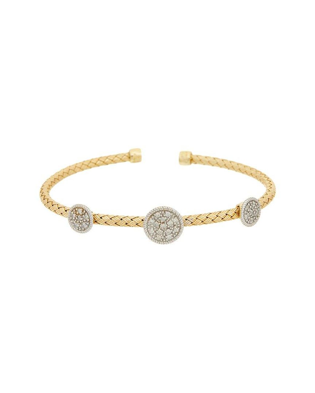 Meshmerise White 18K Over 0.15 Ct. Tw. Diamond Bracelet